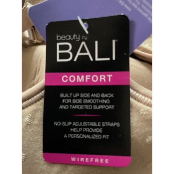 Beauty By Bali Womens Wirefree Comfort Bra With No-Slip Adjustable Straps & Side - Picture 2 of 5
